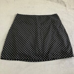 Teezher Womens XL Black White Polka Dot Active Skort Tennis Golf Skirt